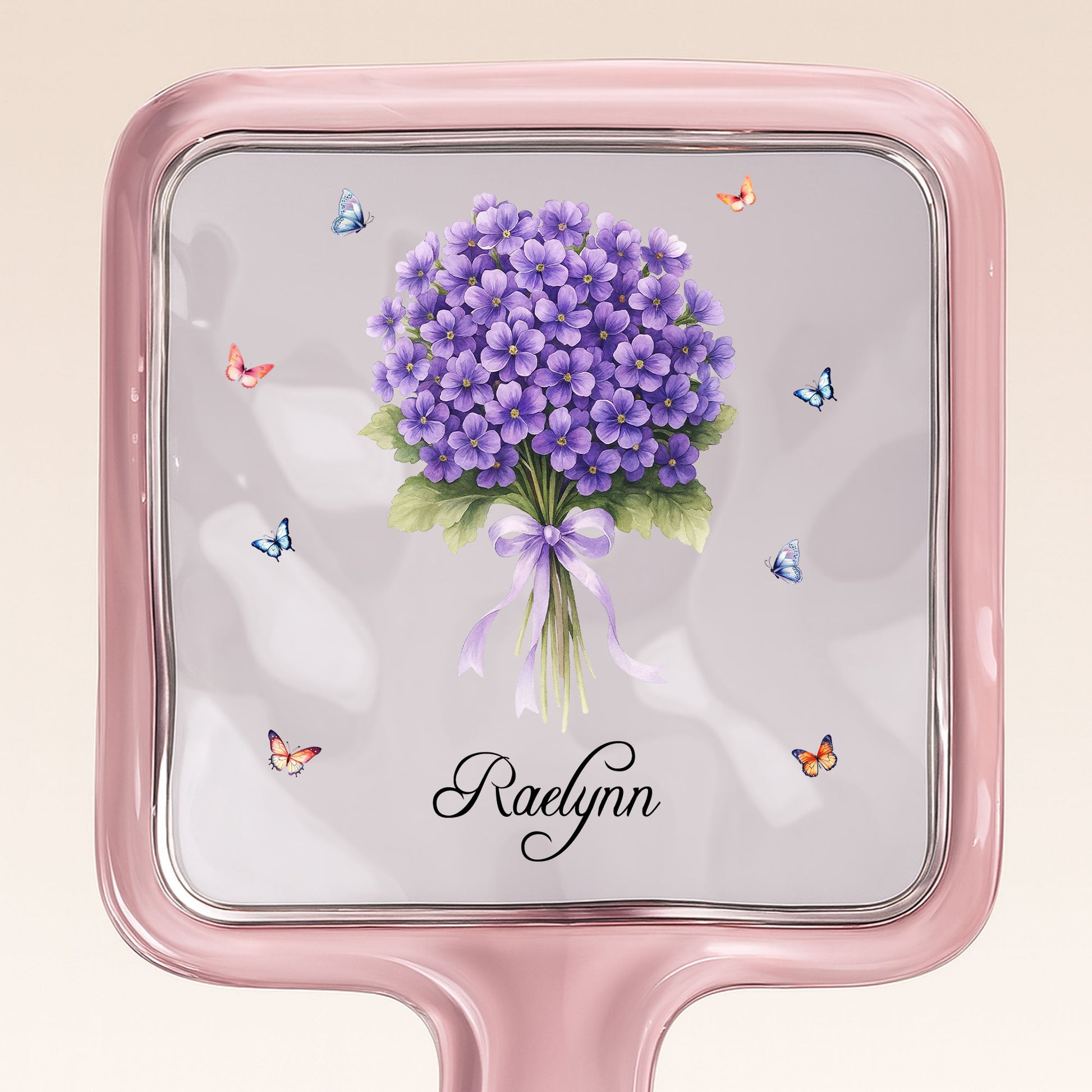 Delicate Bouquet of Hydrangeas Surrounded by Butterflies