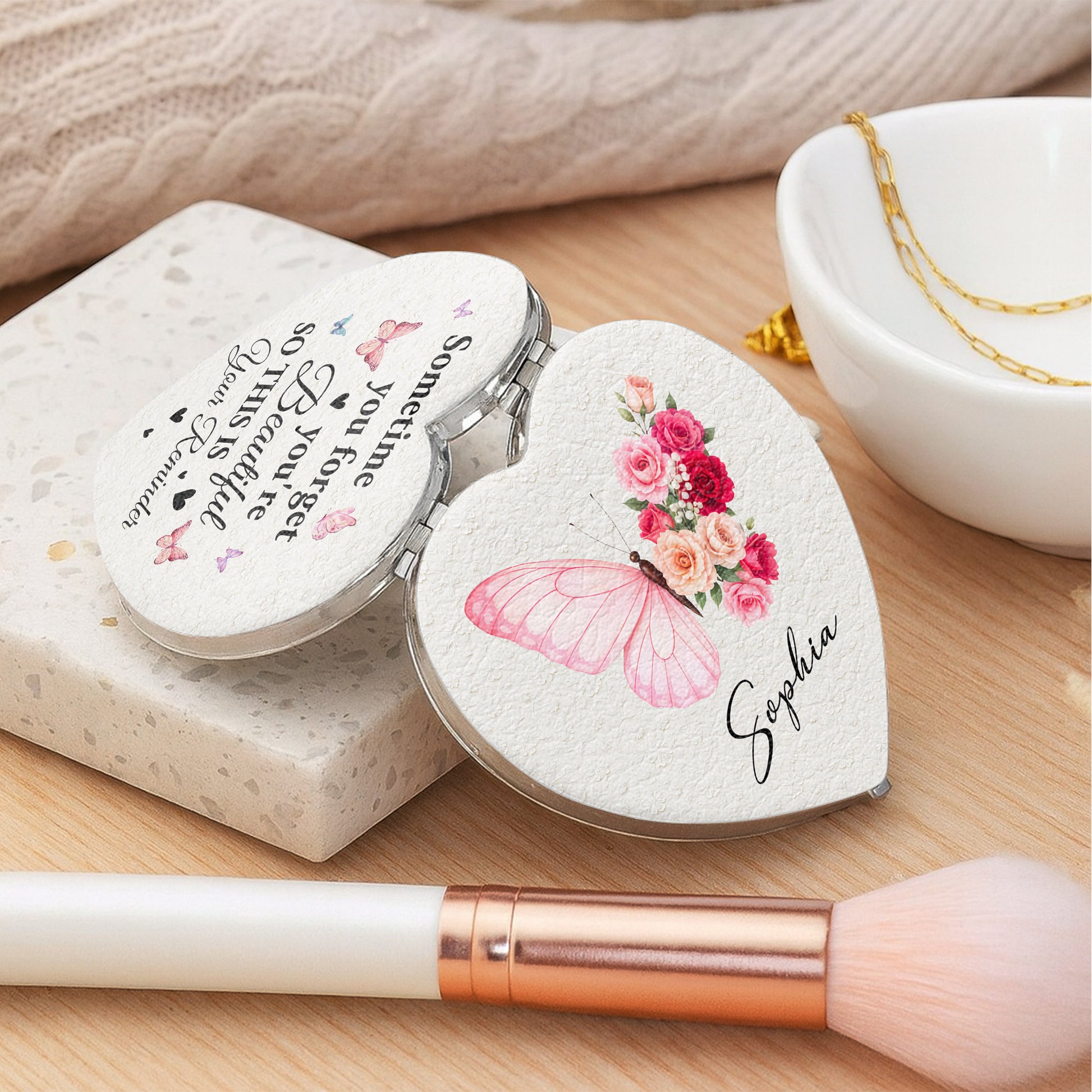 To My Beautiful, Butterfly And Flowers Design