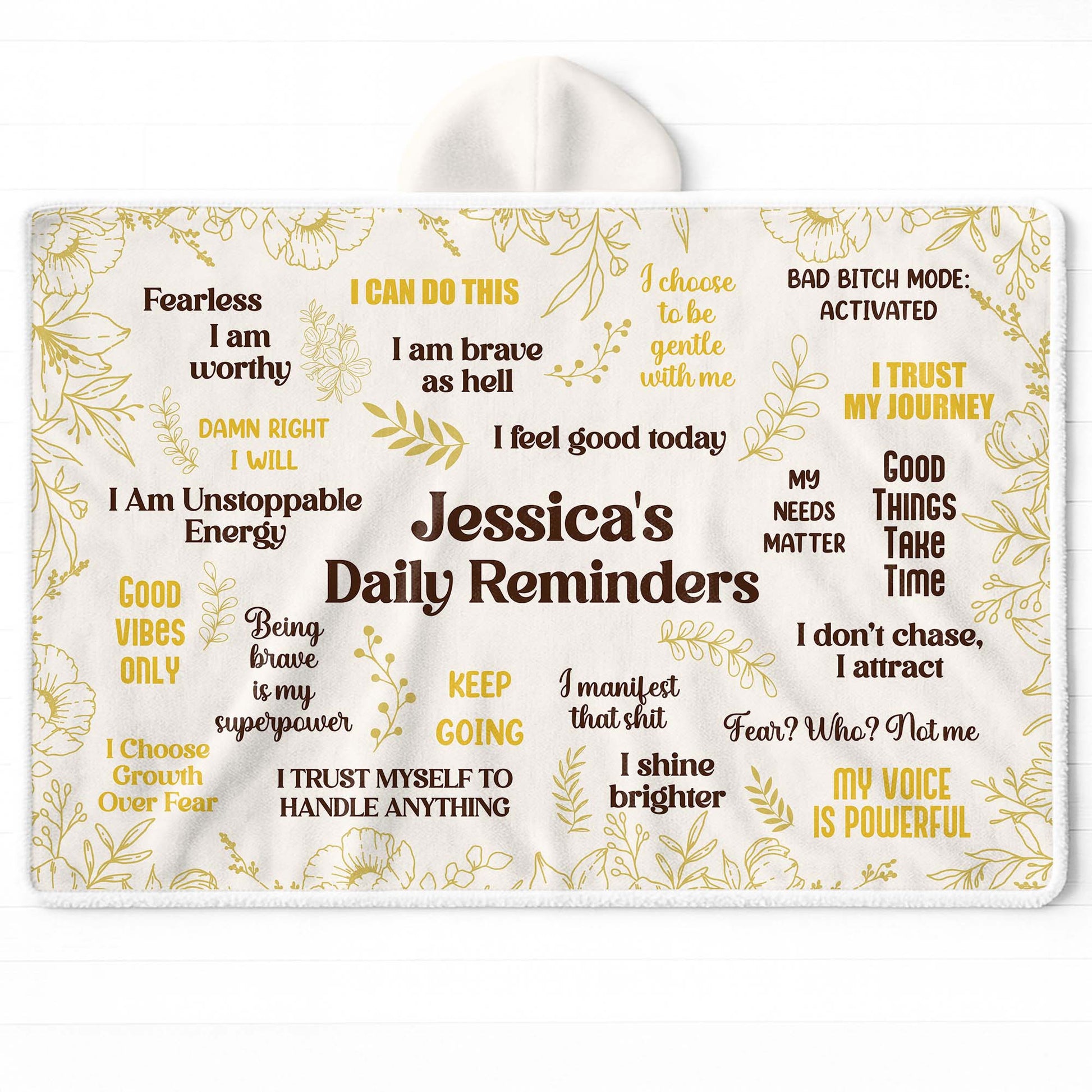 Fearless I Am Worthy, I Am Unstoppable Energy Blanket