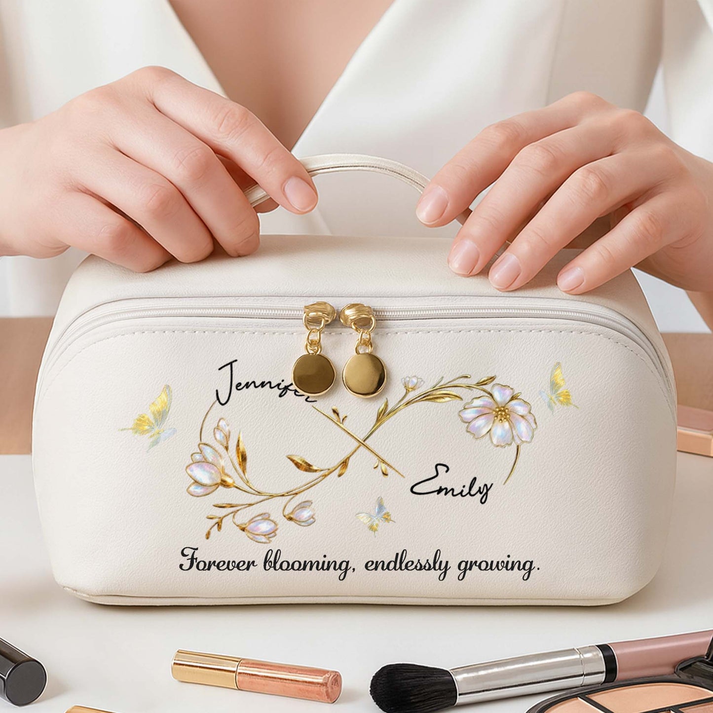 Forever Blooming, Endlessly Growing, Flowers And Butterfly