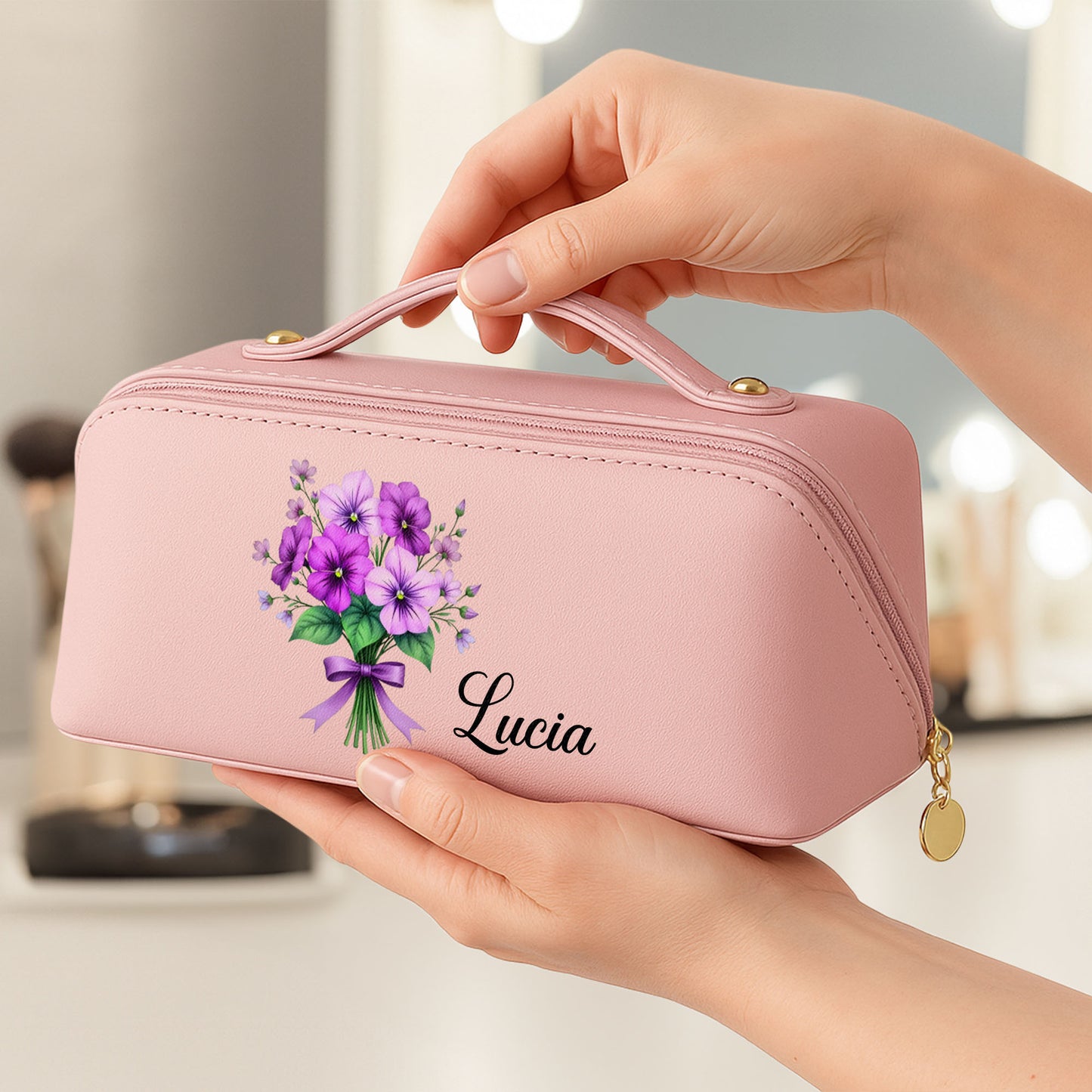 Customize This Floral Beauty With Your Preferred Name And Flowers