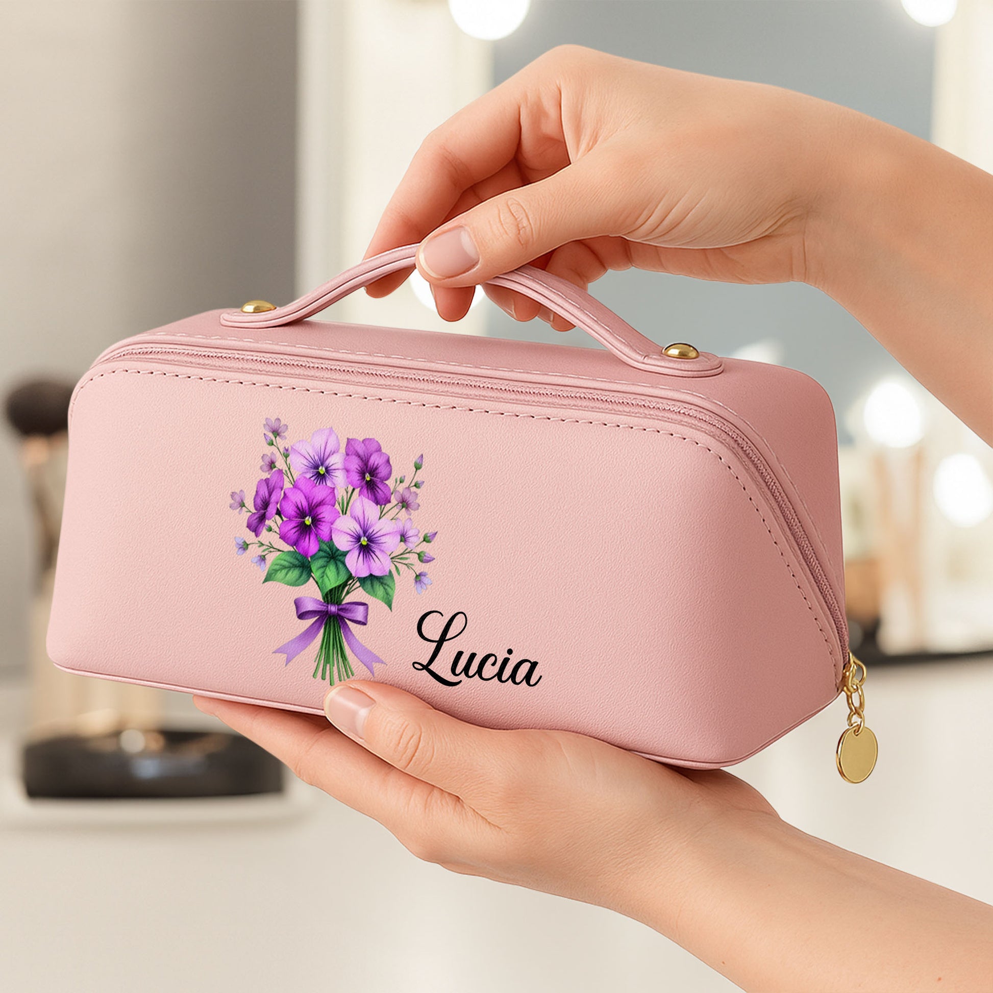 Customize This Floral Beauty With Your Preferred Name And Flowers