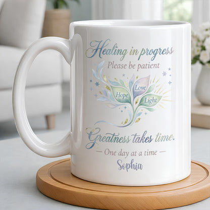 Healing In Progress, Hope Love Light, Stars Leaves Design