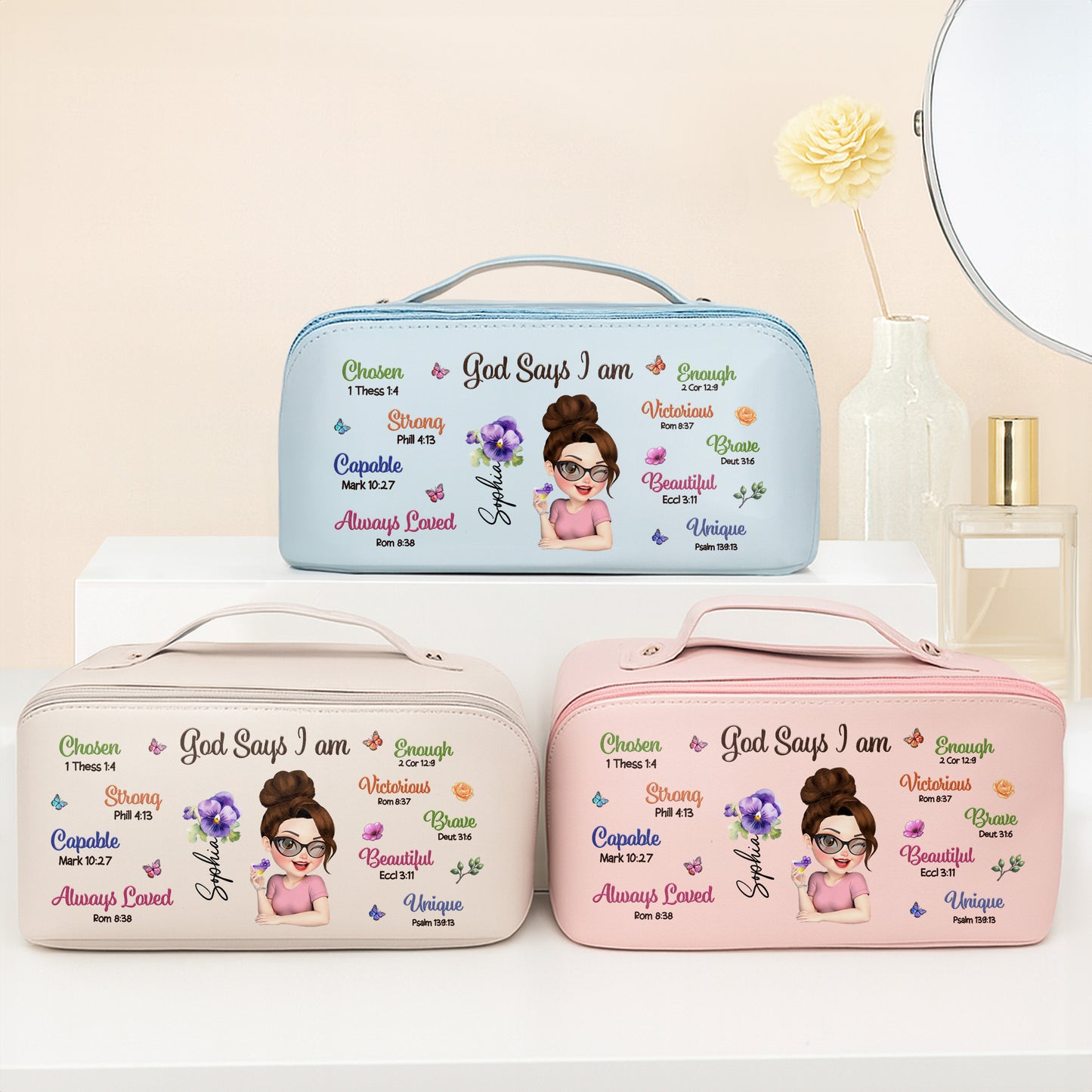 God I Am, Personalized Character And Flowers