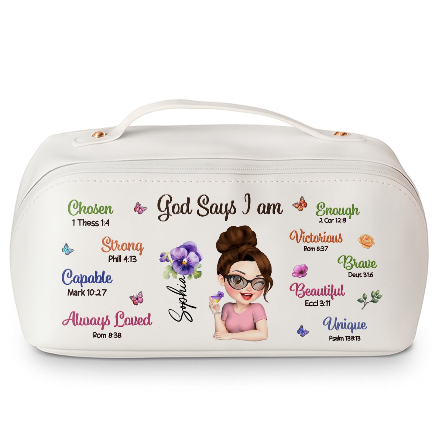 God I Am, Personalized Character And Flowers