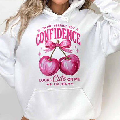 Confidence Looks Cute Cherries Bow Design