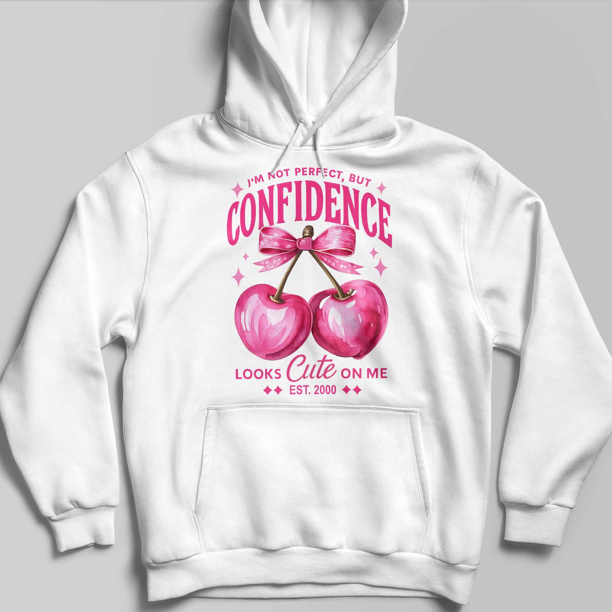 Confidence Looks Cute Cherries Bow Design