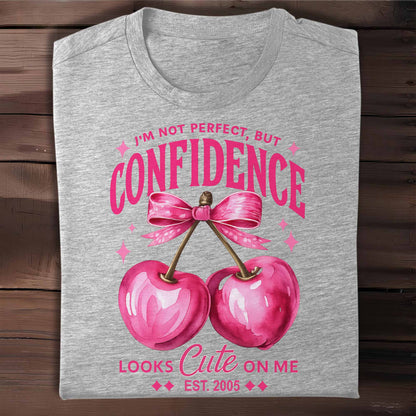 Confidence Looks Cute Cherries Bow Design