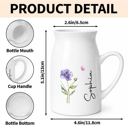 Adorn Your Home With Charm, Elegant Flowers and Butterflies Vase