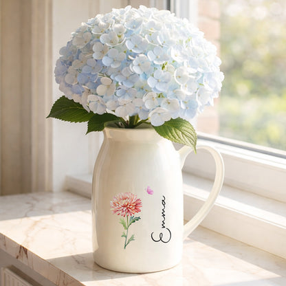 Adorn Your Home With Charm, Elegant Flowers and Butterflies Vase