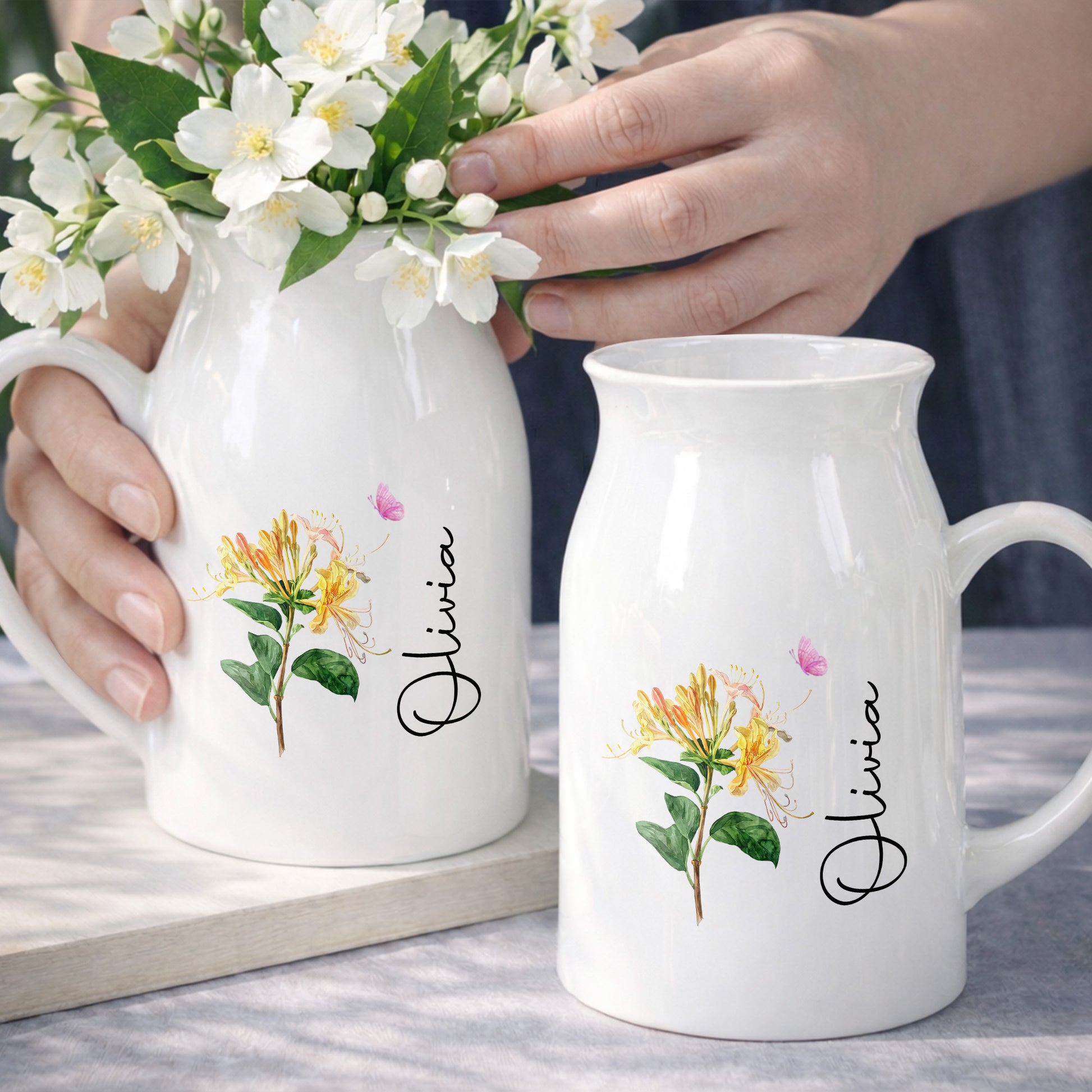 Adorn Your Home With Charm, Elegant Flowers and Butterflies Vase