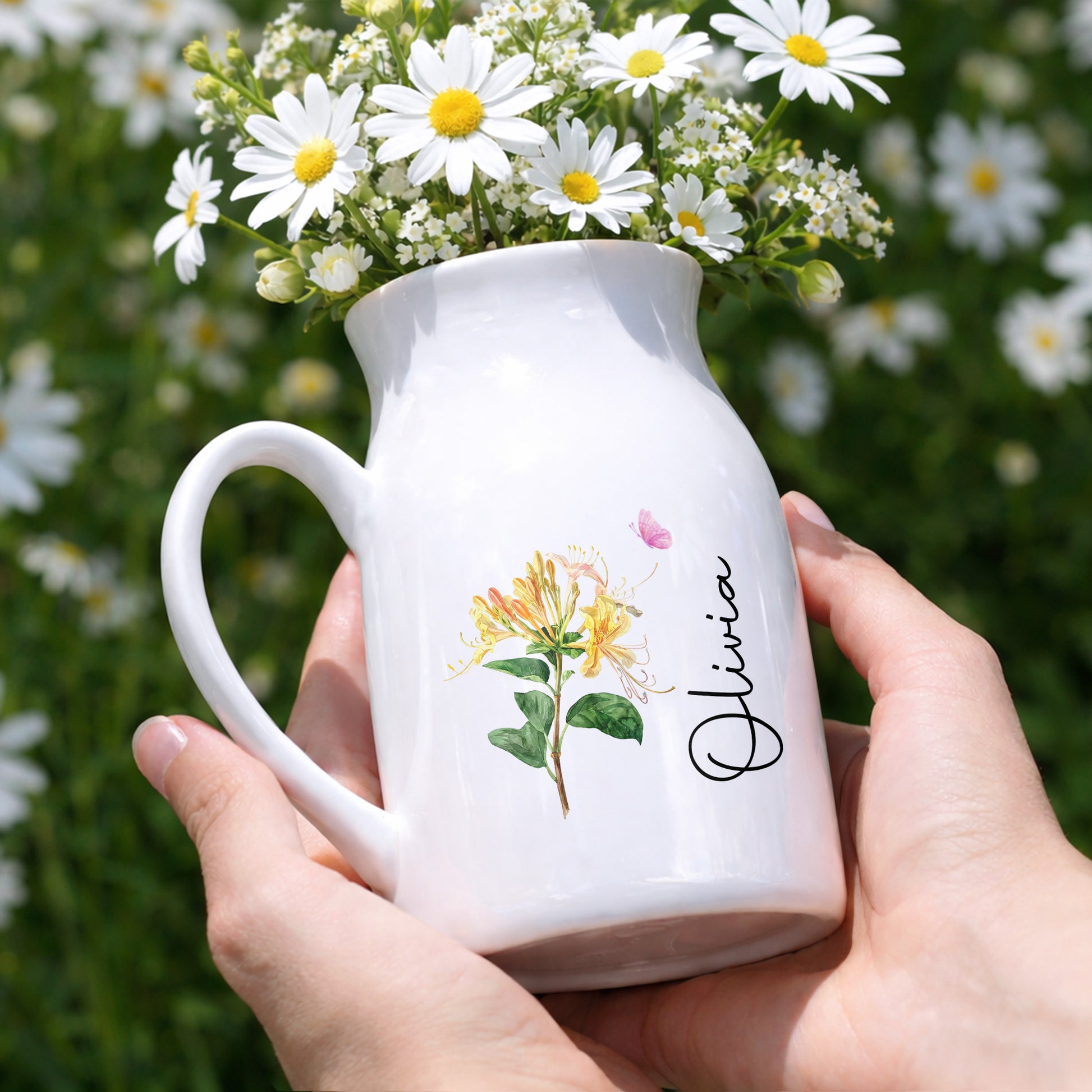 Adorn Your Home With Charm, Elegant Flowers and Butterflies Vase