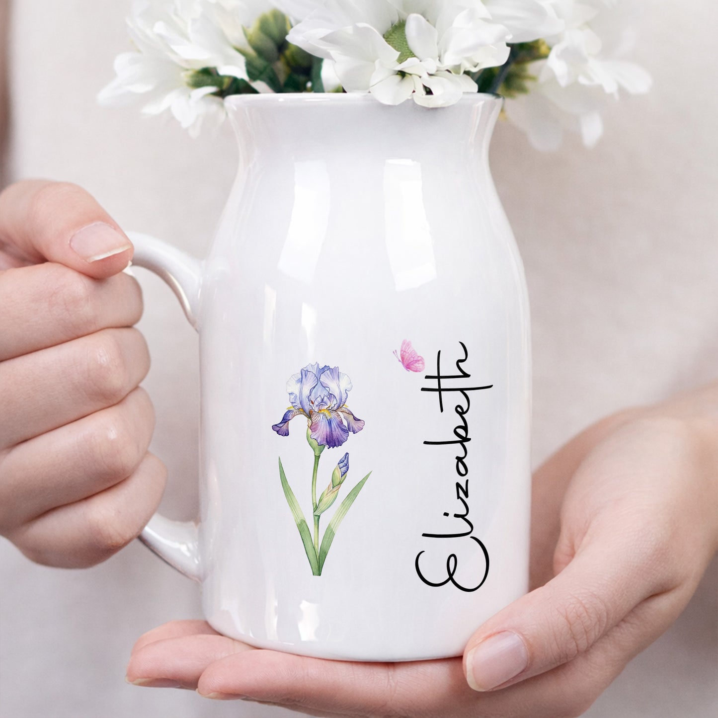 Adorn Your Home With Charm, Elegant Flowers and Butterflies Vase
