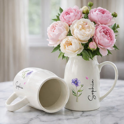 Adorn Your Home With Charm, Elegant Flowers and Butterflies Vase