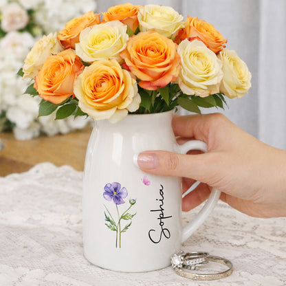 Adorn Your Home With Charm, Elegant Flowers and Butterflies Vase