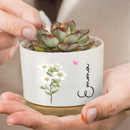 Personalized Beautiful Flower And Butterfly Design