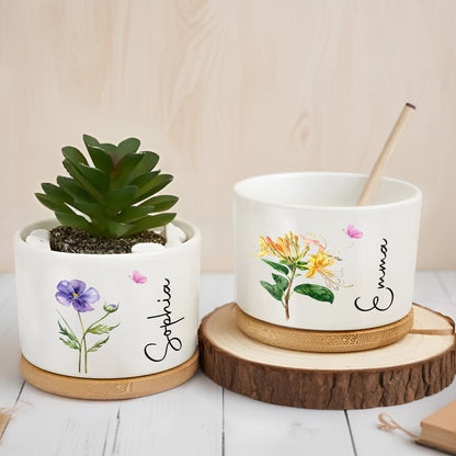 Personalized Beautiful Flower And Butterfly Design