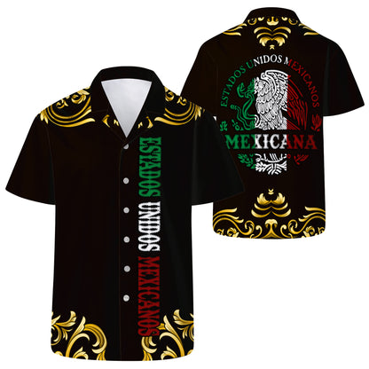 Estados Unidos Mexicanos - Chemise hawaïenne unisexe personnalisée personnalisée - HW_MX12