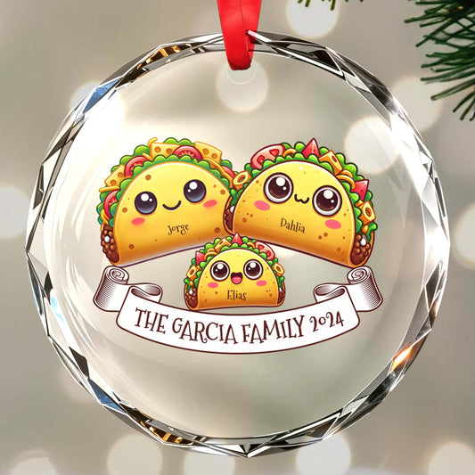The Garcia Family Custom Glass Ornament