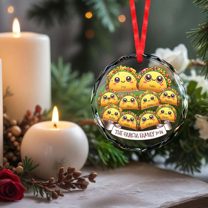The Garcia Family Custom Glass Ornament