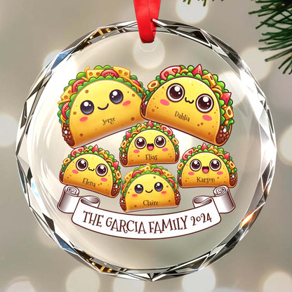 The Garcia Family Custom Glass Ornament