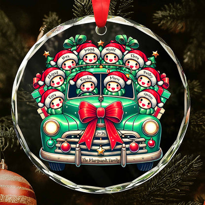 Décoration de Noël familiale - Décoration de Noël en verre personnalisée - FAM007_CGOR 
