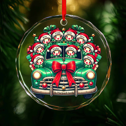 Décoration de Noël familiale - Décoration de Noël en verre personnalisée - FAM007_CGOR 