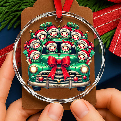 Décoration de Noël familiale - Décoration de Noël en verre personnalisée - FAM007_CGOR 