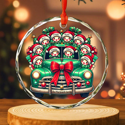 Décoration de Noël familiale - Décoration de Noël en verre personnalisée - FAM007_CGOR 