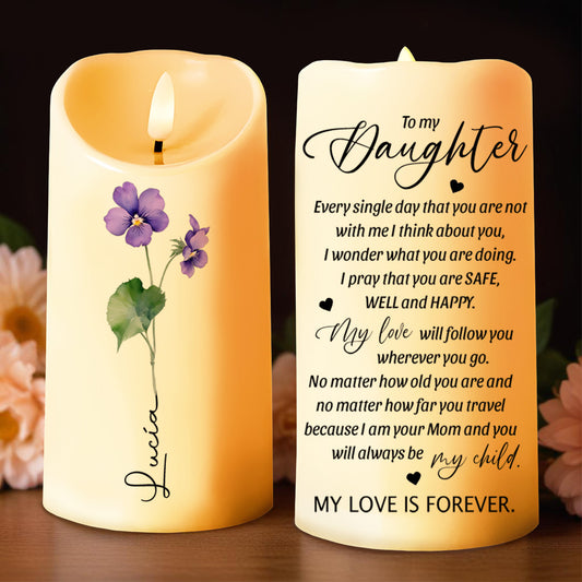 My Love Is Forever, Flowers Personalized LED Candle