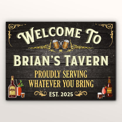 Welcome To Brian's Tavern Proudly Serving Whatever You Bring, Tavern and Beverages
