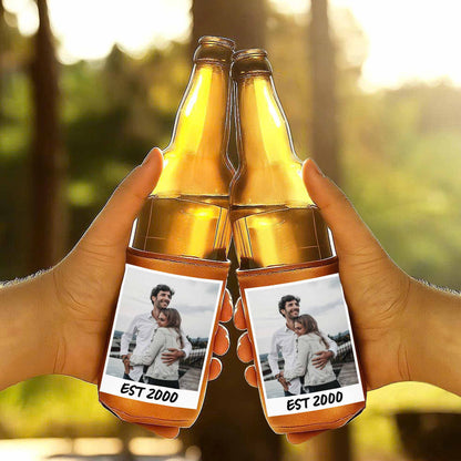 Capture Your Special Moments - Personalized Leather Can Cooler - FAM058_LECOO