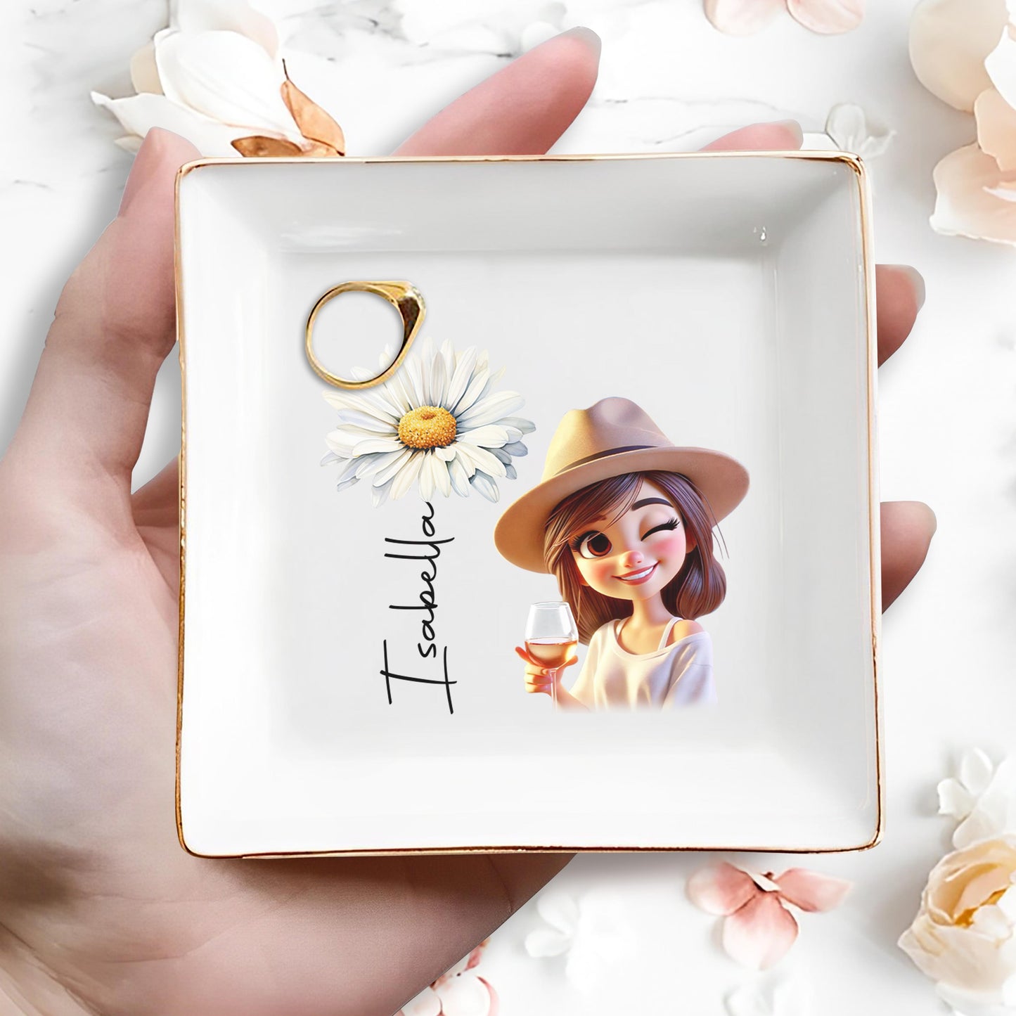 Enjoy The Little Moments Daisy And Wine Design