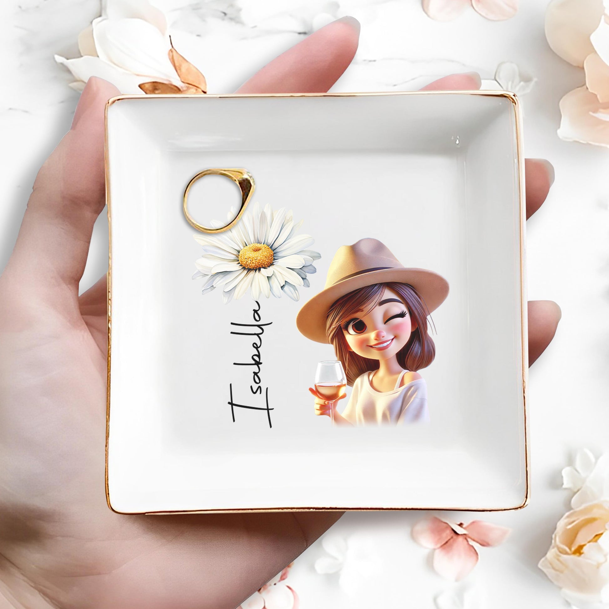 Enjoy The Little Moments Daisy And Wine Design