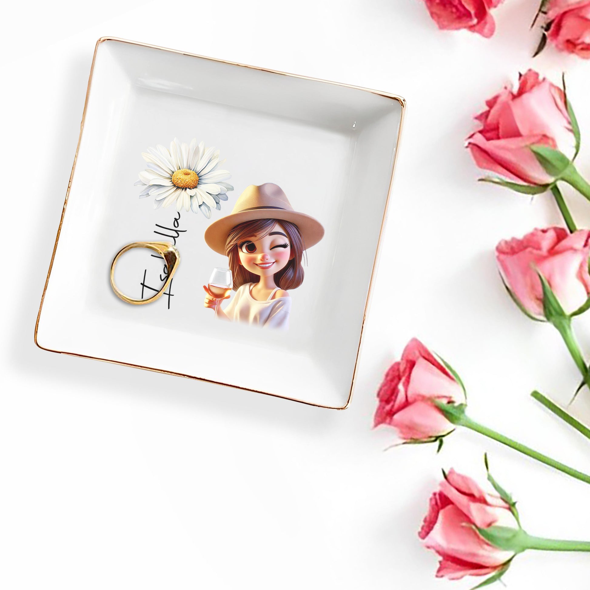 Enjoy The Little Moments Daisy And Wine Design