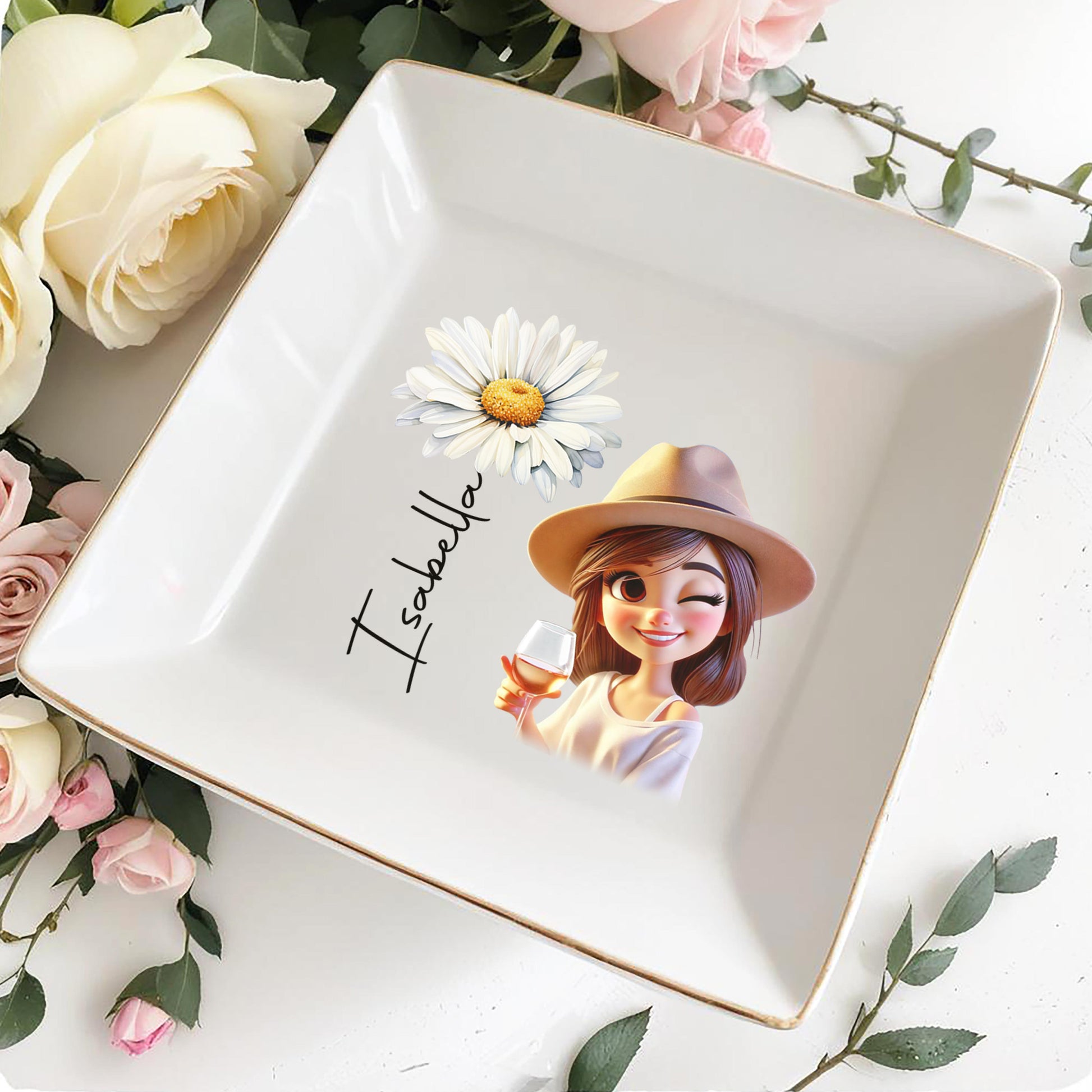 Enjoy The Little Moments Daisy And Wine Design