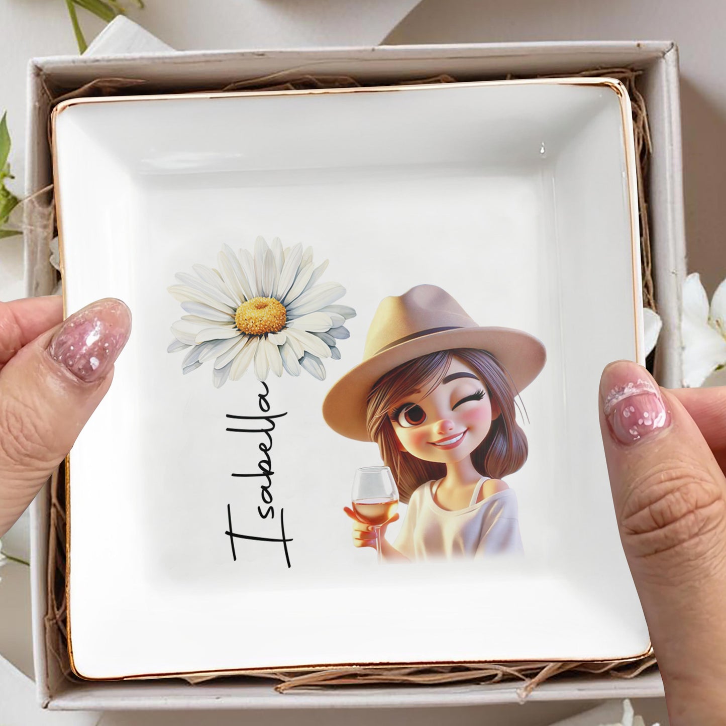 Enjoy The Little Moments Daisy And Wine Design