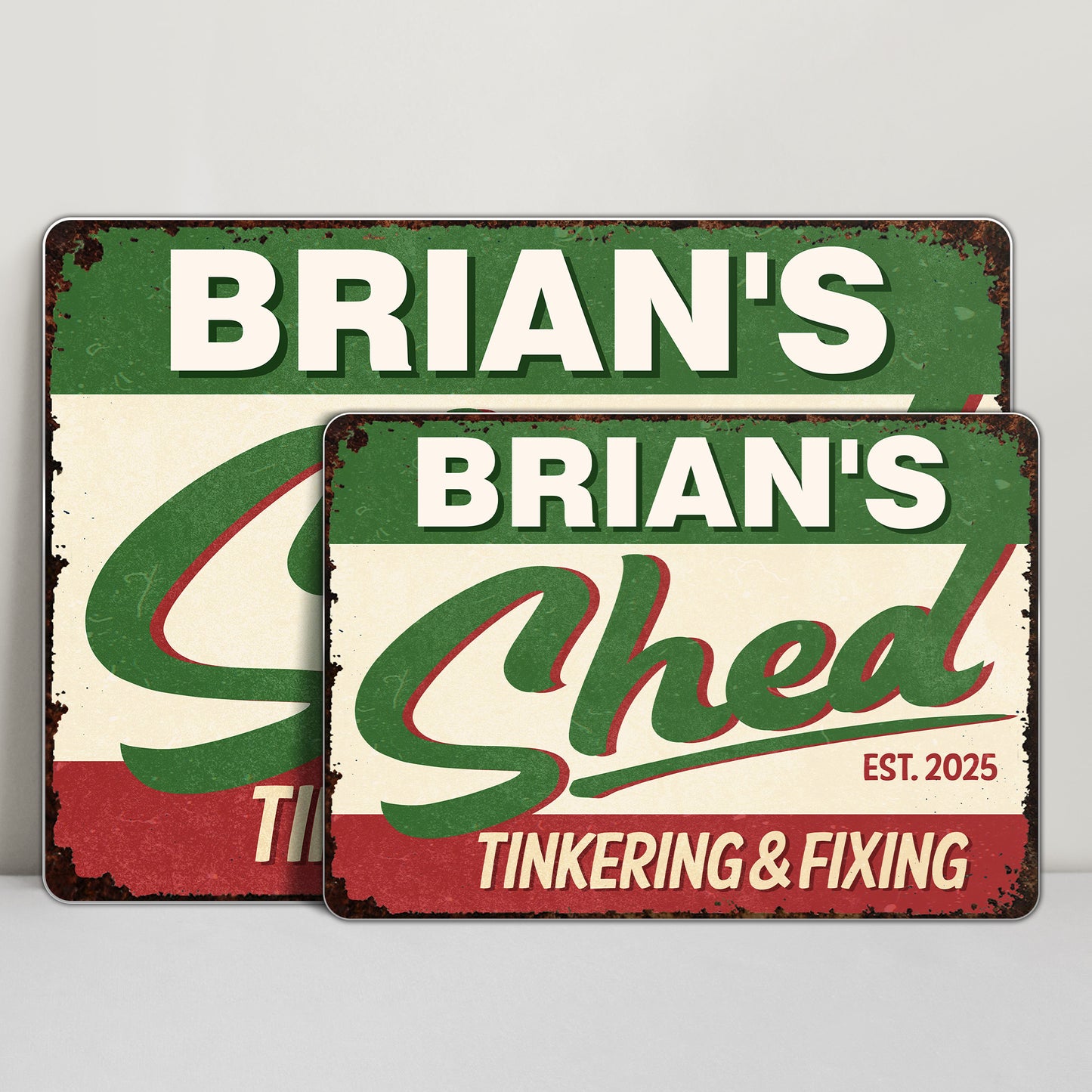 Tinkering & Fixing Shed Sign - Personalized Metal Sign - FAM071_MSIGN
