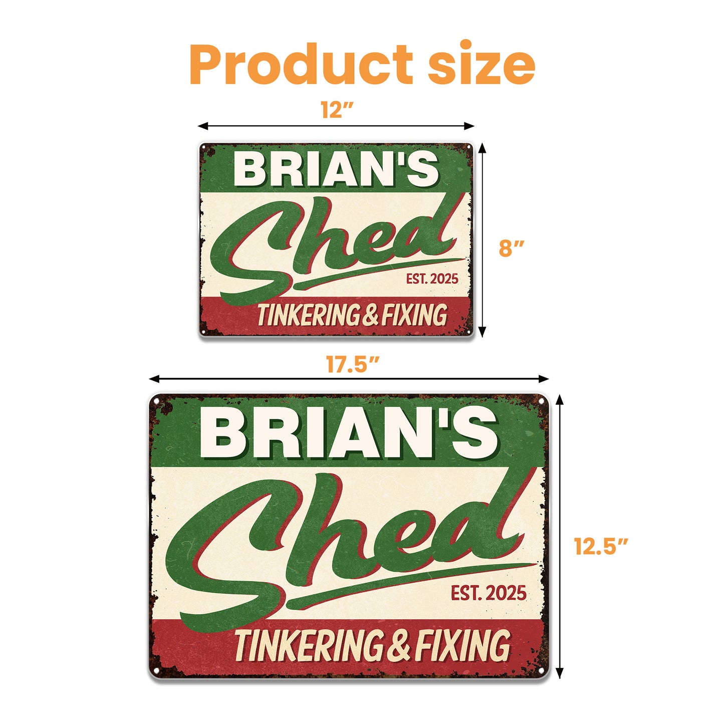 Tinkering & Fixing Shed Sign - Personalized Metal Sign - FAM071_MSIGN