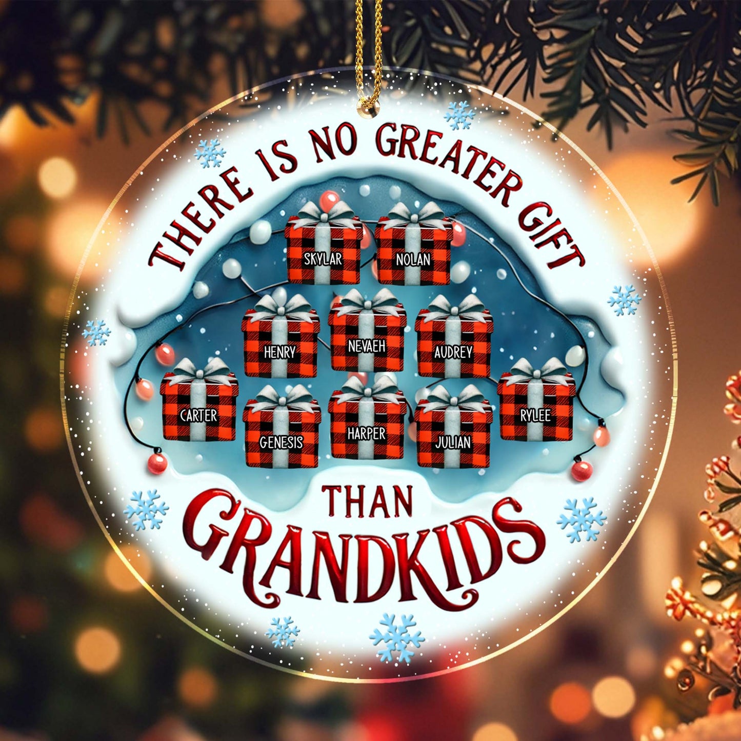 No Greater Gift Than Grandkid Christmas Ornament