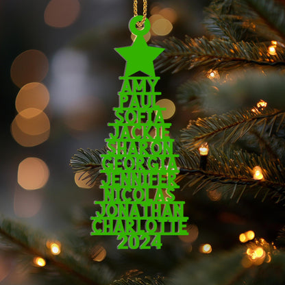 Décoration personnalisée « Amour familial éternel » – Décoration acrylique personnalisée, cadeau de Noël – FAM093_ACO