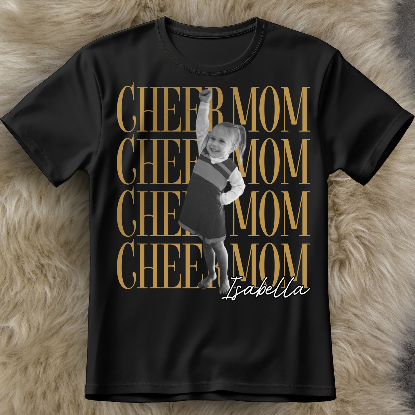 Cheer Mom Personalized Photo And Custom Name Design - Personalized Custom Unisex T-shirt, Hoodie - FAM1103_BBAS