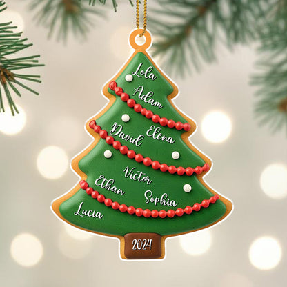 Célébrez votre arbre généalogique avec une décoration personnalisable – Décoration acrylique personnalisée, cadeau de Noël – FAM123_ACO