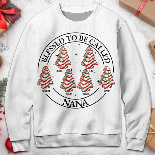 Blessed To Be Called Nana Christmas Tree Jumper