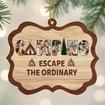 The Best Memories Are Made Camping Ornaments - Personalized Custom Wood Ornament, Custom Shaped - FAM132_WDO