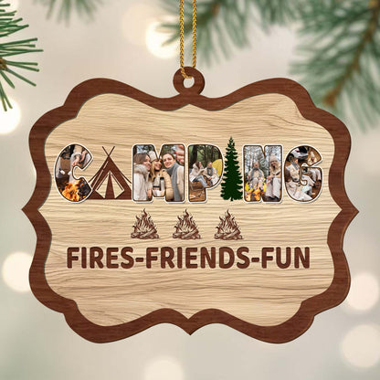 The Best Memories Are Made Camping Ornaments - Personalized Custom Wood Ornament, Custom Shaped - FAM132_WDO