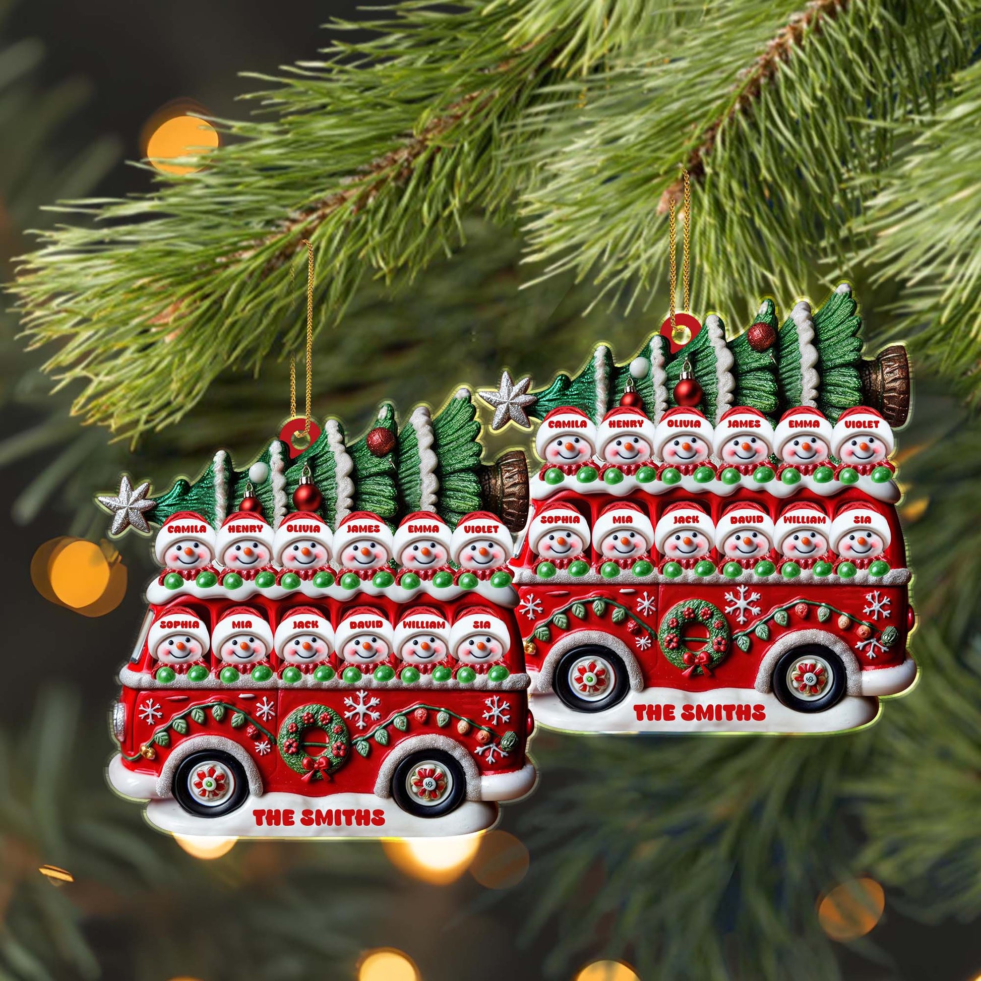 Celebrate Family And Love With Christmas Tree And Snowmen