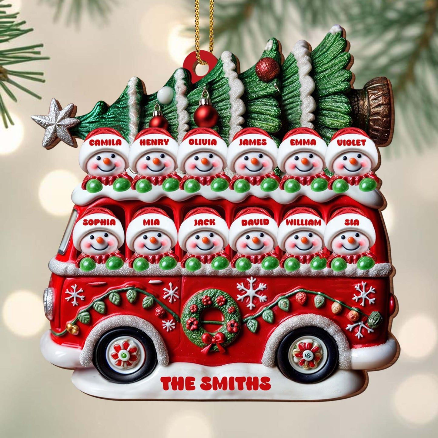 Celebrate Christmas With Vintage Red Truck And Snowmen
