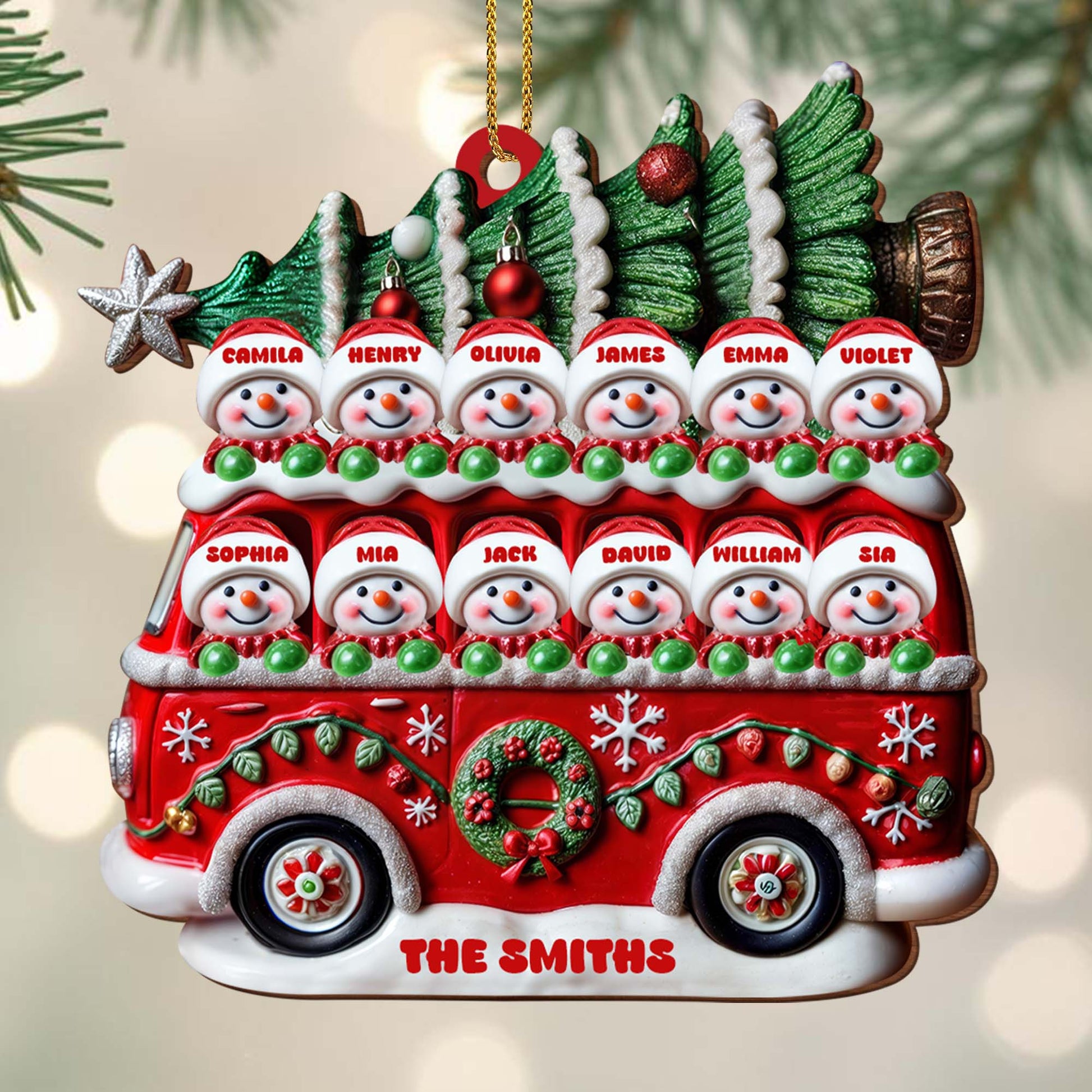 Celebrate Christmas With Vintage Red Truck And Snowmen