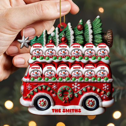 Celebrate Christmas With Vintage Red Truck And Snowmen